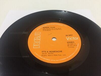 BONNIE TYLER IT'S A HEARTACHE 7" VINYL RECORD 1977