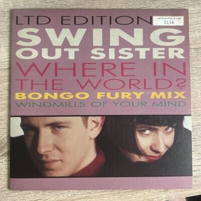 Swing Out Sister - Where In The World - UK Vinyl Record 10” Single - NM/EX