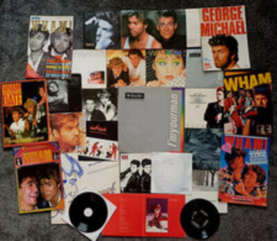 22 x vinyl /WHAM/ George Michael/20 7"vinyl 2x 12" Vinyl/Rare Magazines/ Bundle