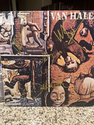 Van Halen Fair Warning LP Originally Autographed Roth Eddie Alex Anthony