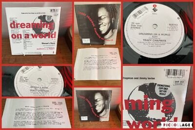 TRACY CHAPMAN DREAMING ON A WORLD 1992 UK 7" VINYL+ PROMO LETTER & STICKER