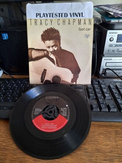 TRACY CHAPMAN FAST CAR / FOR YOU VG ELEKTRA VINYL PICTURE SLEEVE SEE VIDEO