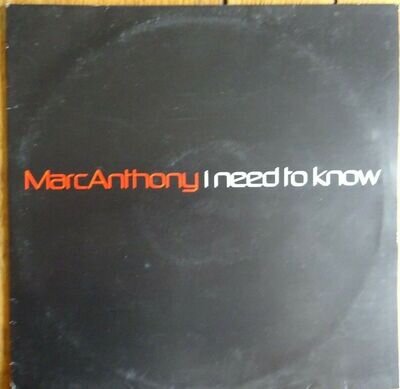 MARC ANTHONY - I NEED TO KNOW 1999 12" VINYL SINGLE. XPR 2530.