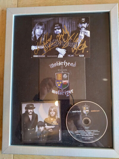 Motorhead Motorizer Lemmy Phil Campbell and Mikkey Dee Signature Autograph