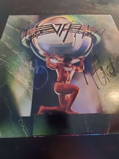 VAN HALEN 5150 LP ALBUM AUTOGRAPHED SIGNED EDDIE ALEX MICHAEL ANTHONY SAMMY COA