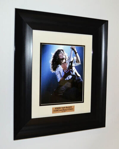 Rare EDDIE VAN HALEN Signed Original Autograph, Frame, Plaque, COA, UACC RD#228