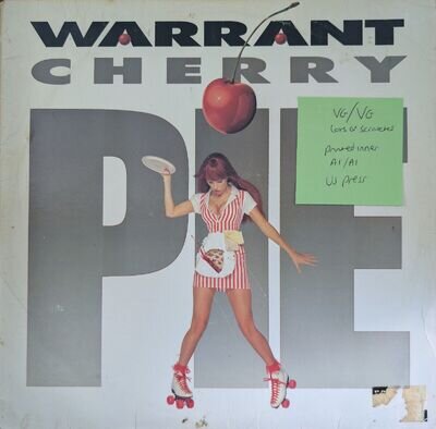 Warrant Cherry Pie Vinyl Record VG/VG C45487 1990 1st Press