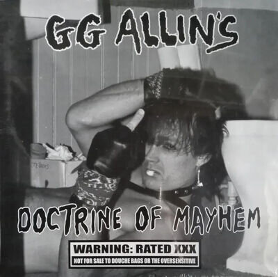 GG Allin – Doctrine Of Mayhem (2022 Pressing) Blood Orange Records Black & Blue