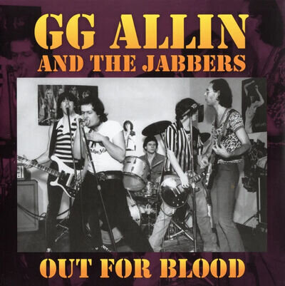 GG Allin & The Jabbers Out For Blood 7'' Blood Orange Records White Vinyl 2022