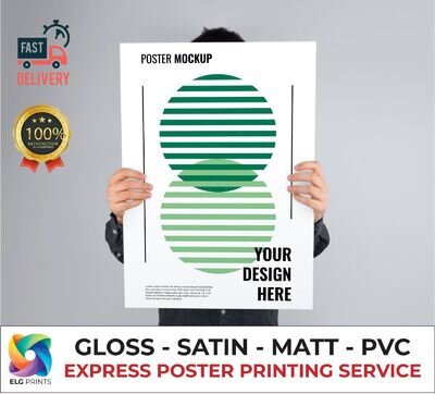 FAST POSTER PRINTING Gloss Satin Matt PVC A0 A1 A2 A3 Personalised Photo Print