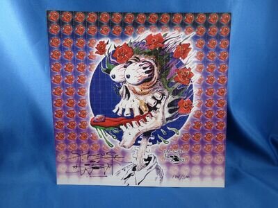 GRATEFUL DEAD STANLEY MOUSE Signed #d BLOTTER ART skeleton 70s Autograph skull