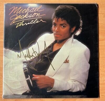 Michael Jackson Thriller 1982 Signed LP Vinyl Record RARE - Authenticated