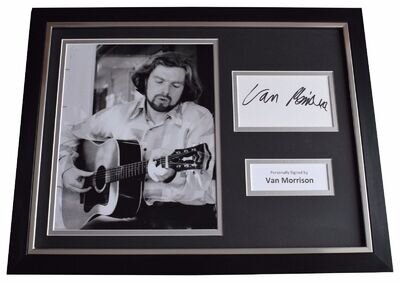 Van Morrison Signed FRAMED Photo Autograph 16x12 display Music AFTAL & COA