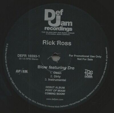 Rick Ross - Blow (12", Promo)