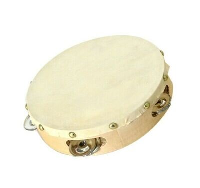 Tambourine Musical Hand Drum Bell Percussion Gift Party Festival US Portable 7''