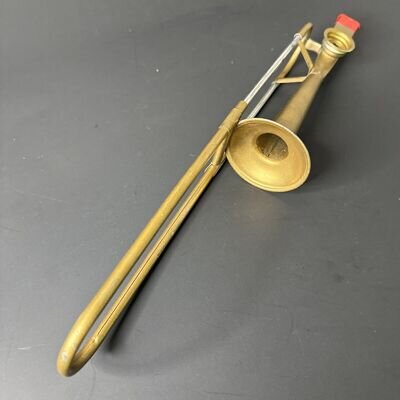 Vintage Metal RED TIP humm music TROMBONE KAZOO Unique Collectible Music Lover