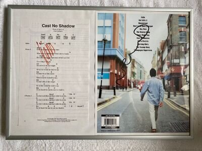 Oasis Signed Framed Whats The Story Liam Gallagher Autograph