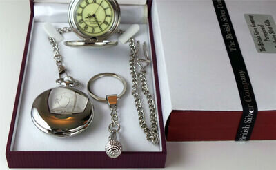 Morrissey Signed Pocket Watch & Silver Microphone Keyring Luxury Set The Smiths