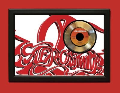 Aerosmith Poster Art Wood Framed 45 Record Display "C3"