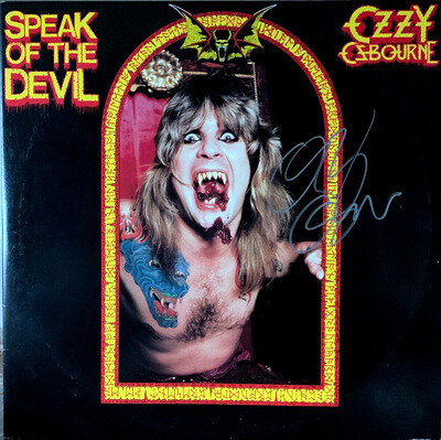 OZZY OSBOURNE Double Album SPEAK OF THE DEVIL 1982 AUTOGRAPHED Mint Vinyl LPs