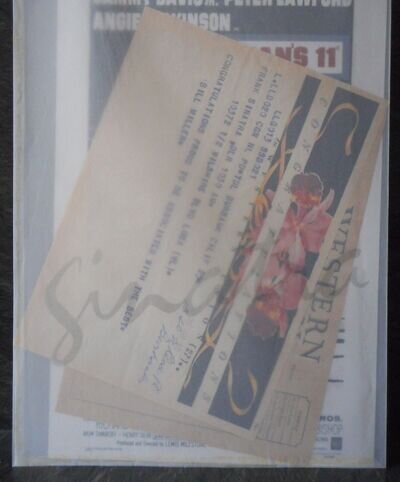 Frank Sinatra Memorabilia - Facsimilie Telegrams/Ocean's 11 Movie Poster (small)