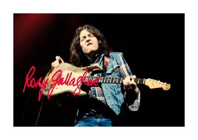 Rory Gallagher 9 A4 reproduction autograph poster with choice of frame