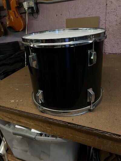 Enforcer Rack Tom Tom Drum, 13" X 10.5" Black with Chrome Hardware