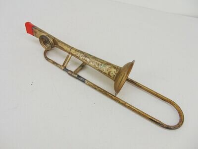 NICE Vintage Metal RED TIP TROMBONE KAZOO From DEL RUBIO TRIPLETS Estate