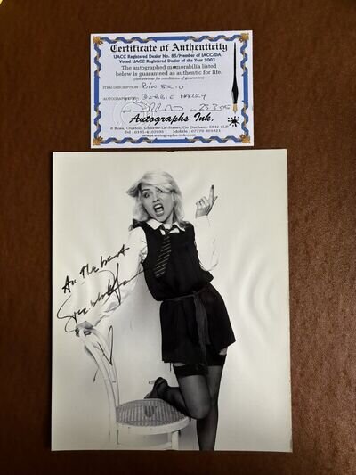 Blondie Debbie Harry Signed Schoolgirl Photo Authenticated By Autographs Ink