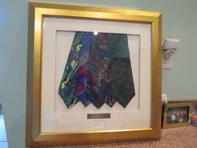 GRATEFUL DEAD JERRY GARCIA SIGNED AUTOGRAPH Holiday xmas FRAMED TIE COLLECTION