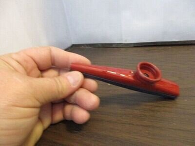 Vintage Kazoo Blue & Red Metal Musical Instrument Kazoo Co Inc - Denny