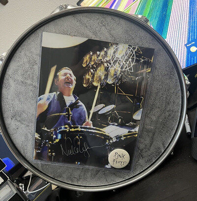 Nick Mason Autographed Photo Snare Drum All Access Pass 1989