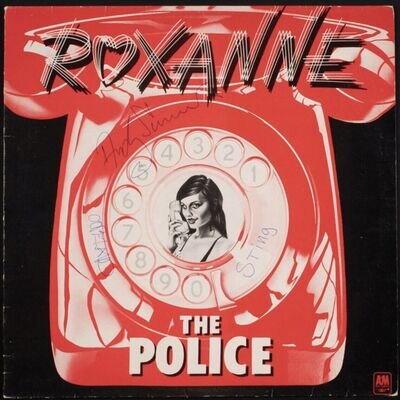 The Police Group Signed "Roxanne" 45 Vinyl Album with Vintage Autographs JSA LOA