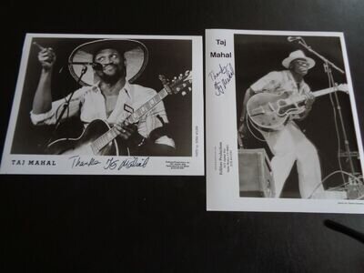 TAJ MAHAL SIGNED / AUTOGRAPH PHOTOGRAPHS TWO GREAT PHOTOS AND SIGNATURES