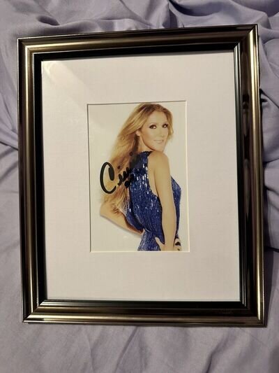 Celine Dion Framed Signed Signature Autographed Photo Shoot Sexy Picture Rare