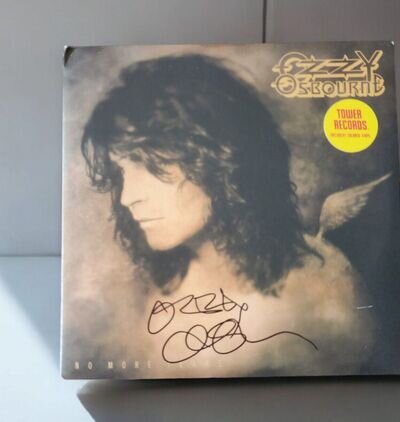 OZZY OSBOURNE SIGNED No More Tears Album VINYL LP Autograph Tower Records Excl