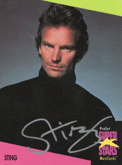 STING(The Police) Autographed Trading Card!!