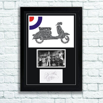 The Who Quadrophenia Memorabilia Autographs and Poster Townshend MOD UNFRAMED