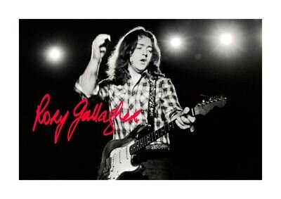 Rory Gallagher 8 A4 reproduction autograph poster with choice of frame