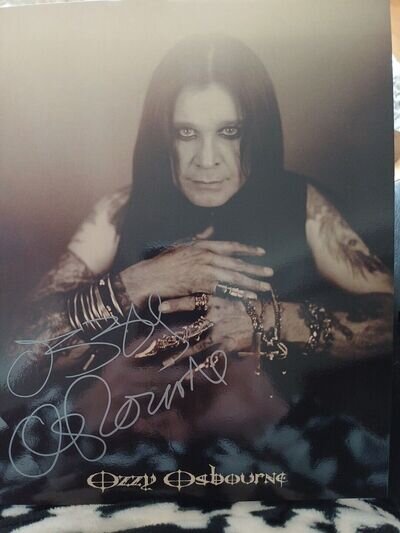 Ozzy Osbourne 10 x 8 Pre Print Autograph