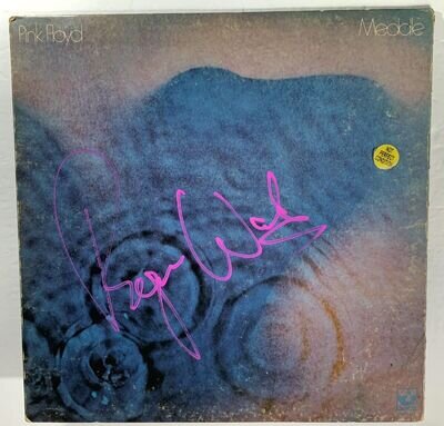 Roger Waters signed Pink Floyd Meddle Album lp autographed beckett loa