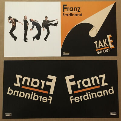 FRANZ FERDINAND Rare DOUBLE SIDED PROMO POSTER FLAT for 2004 CD 24x14 MINT USA