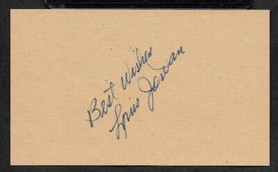 Louis Jordan Autograph Reprint On Genuine Original Period 1940s 3x5 Card