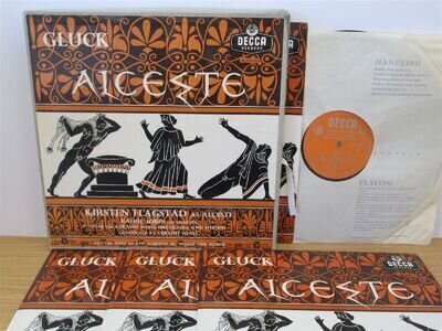 LXT 5273-76 Decca UK- GLUCK Alceste 4-LP Box (GERAINT JONES/FLAGSTAD/JOBIN) EX