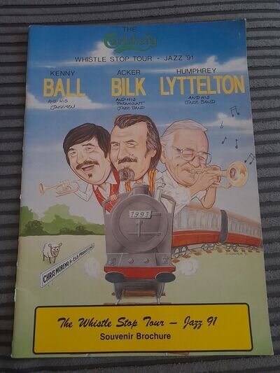 Whistle Stop Tour Jazz Brochure - Signed By Acker Bilk Kenny Ball Autograph