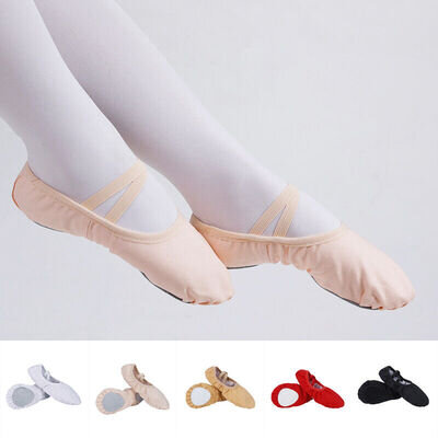 Canvas Split Sole | Dance Ballet Shoes | Girls Adults Sizes | 5 Colors