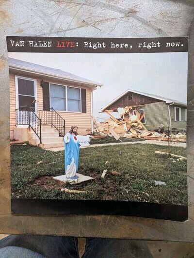 Van Halen rare Record Store promotional Poster. Live Right Here Right Now