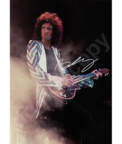 BRIAN MAY QUEEN BAND GUITARIST SIGNED AUTOGRAPH PRINT A5 A4 FRAMED