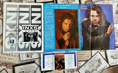 INXS - Michael Hutchence - Promo Advert Plus Press Clippings / Pin Up Posters