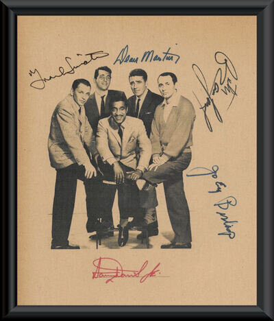 Rat Pack Frank Sinatra Dean Martin Sammy Davis Jr. Autograph Reprints *P187